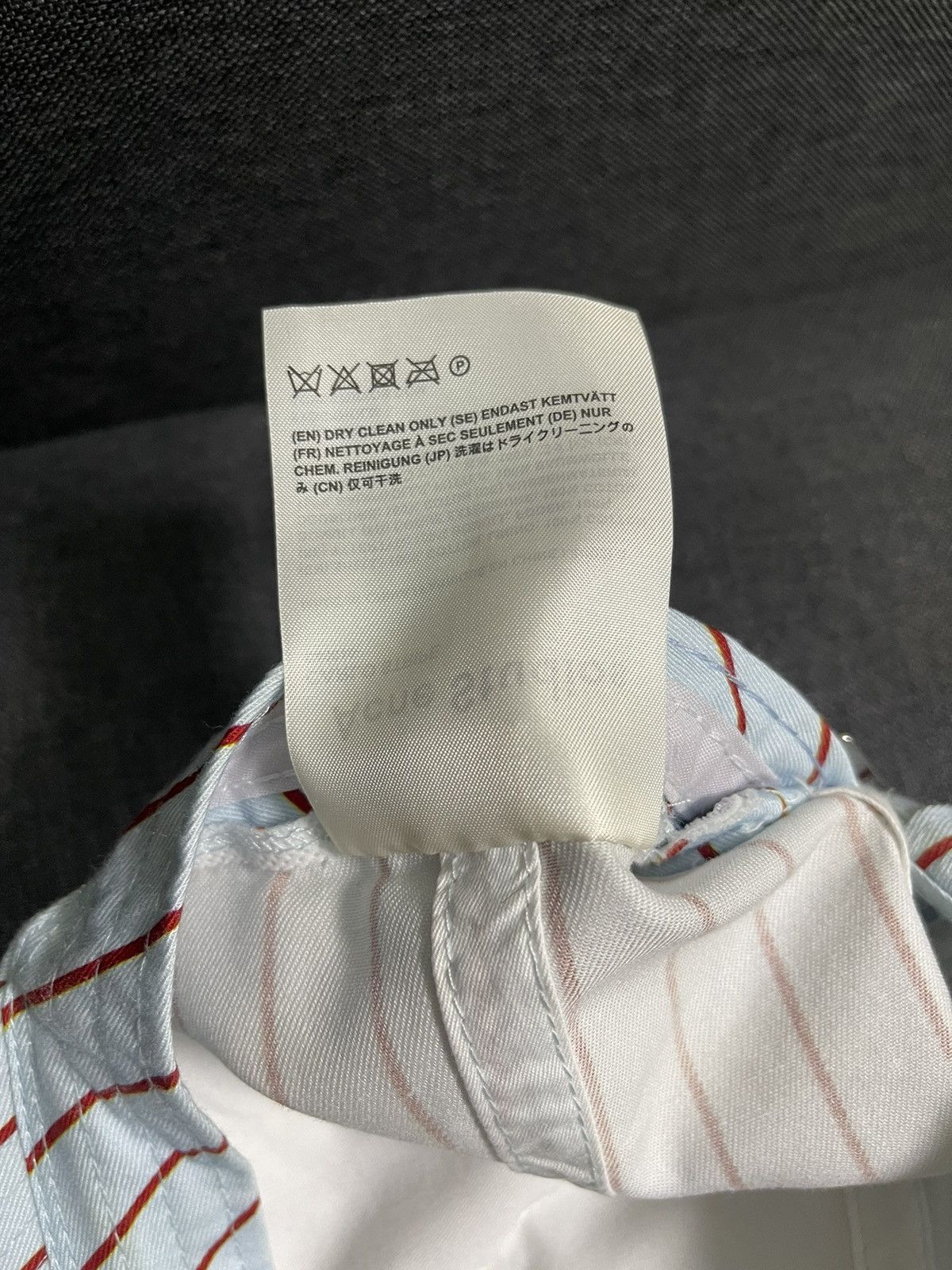 Acne Studios × Designer Acne Studios Cap Blue Stripe Size ONE SIZE - 8 Thumbnail
