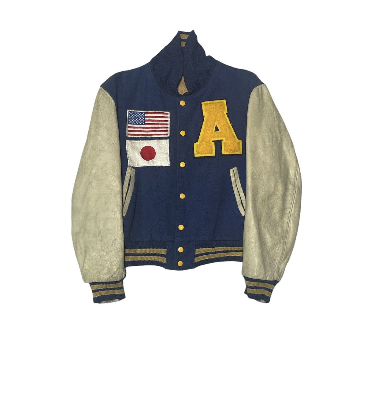 image of Vintage Varsity Jacket Golden Bear Made In Usa, Men's (Size Medium)