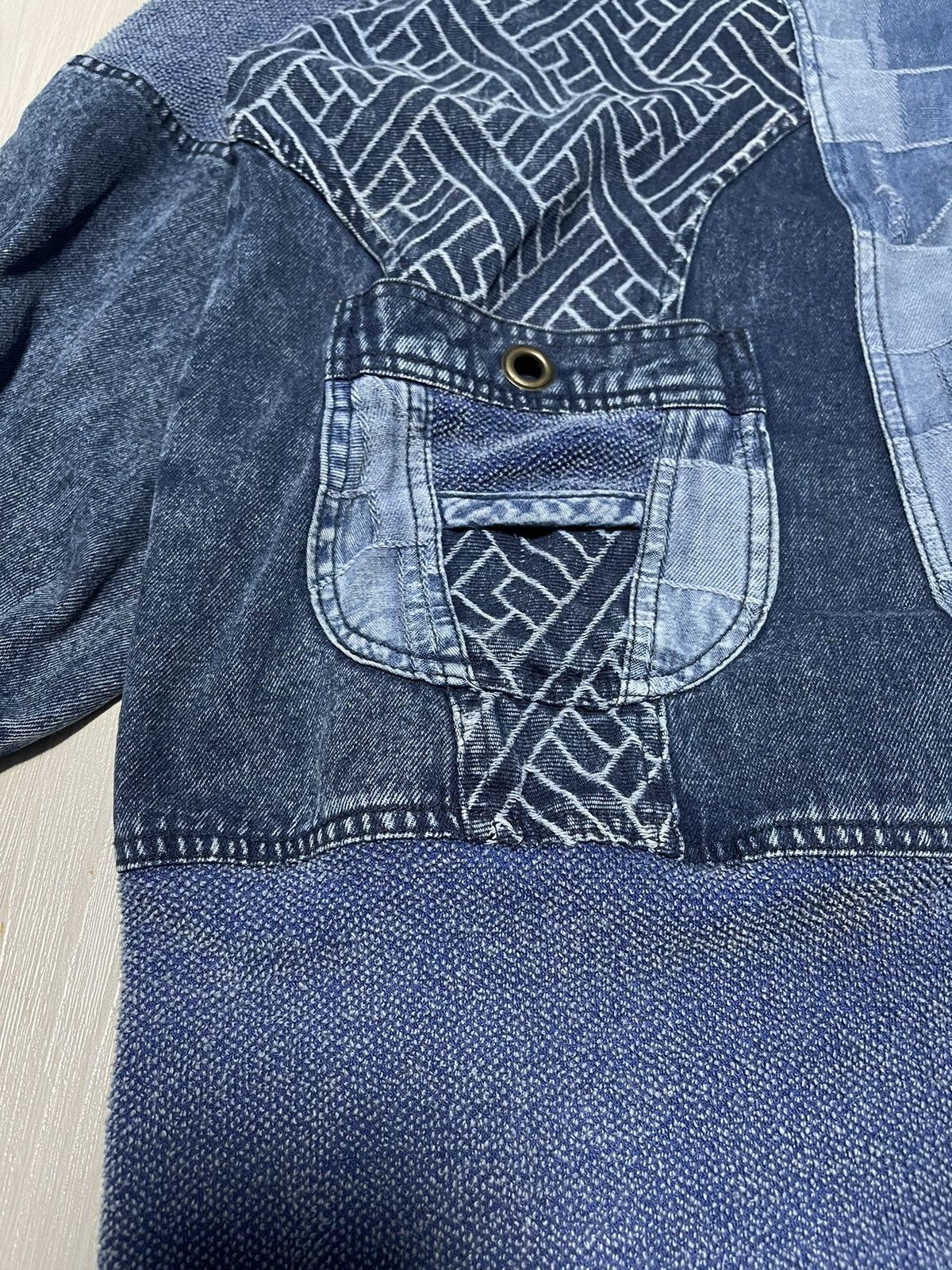 Indigo × Japanese Brand × Vintage Vintage Clothing Japanese Traditional Boro Patchworks Size US L / EU 52-54 / 3 - 4 Thumbnail