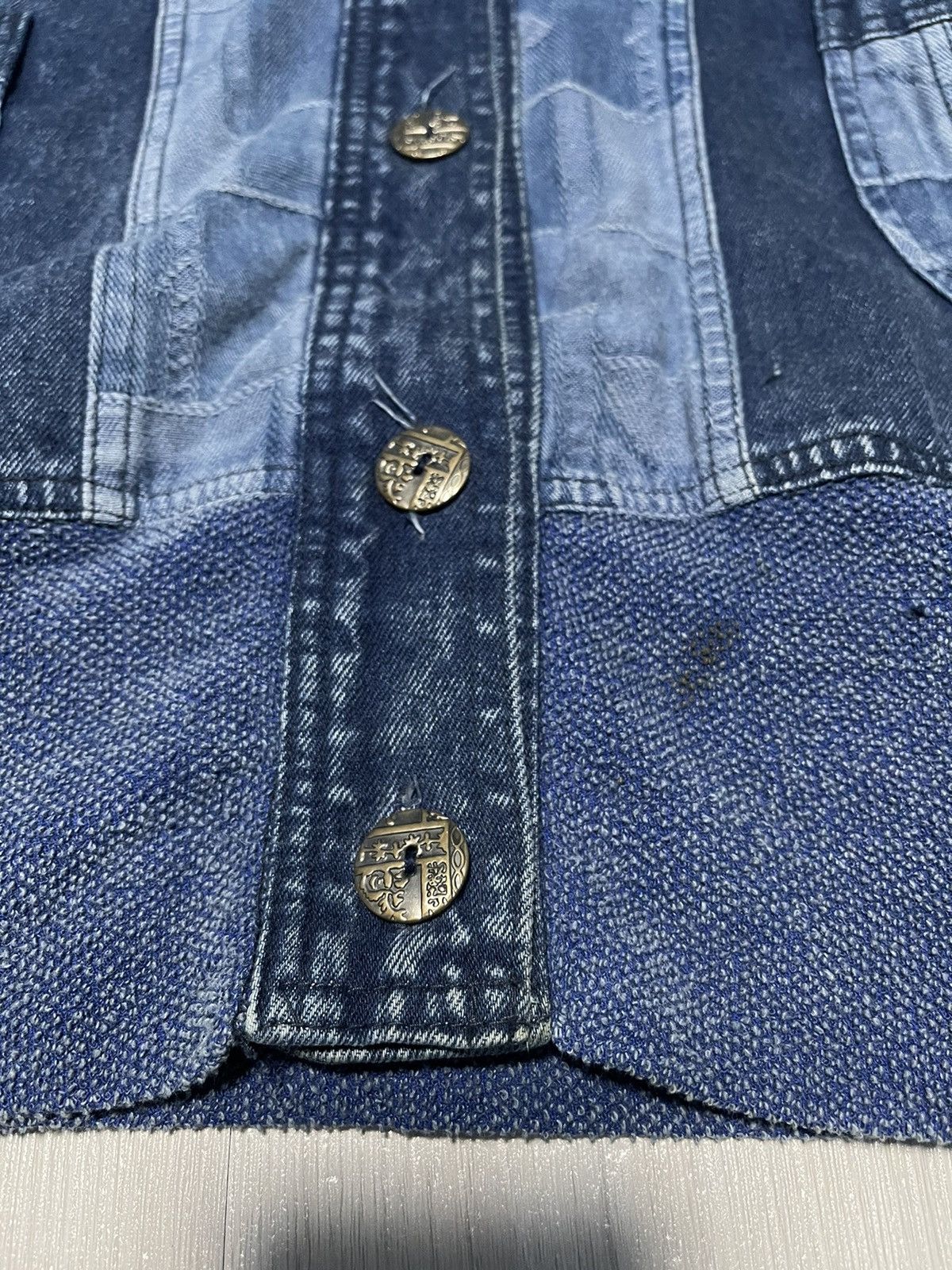 Indigo × Japanese Brand × Vintage Vintage Clothing Japanese Traditional Boro Patchworks Size US L / EU 52-54 / 3 - 5 Thumbnail