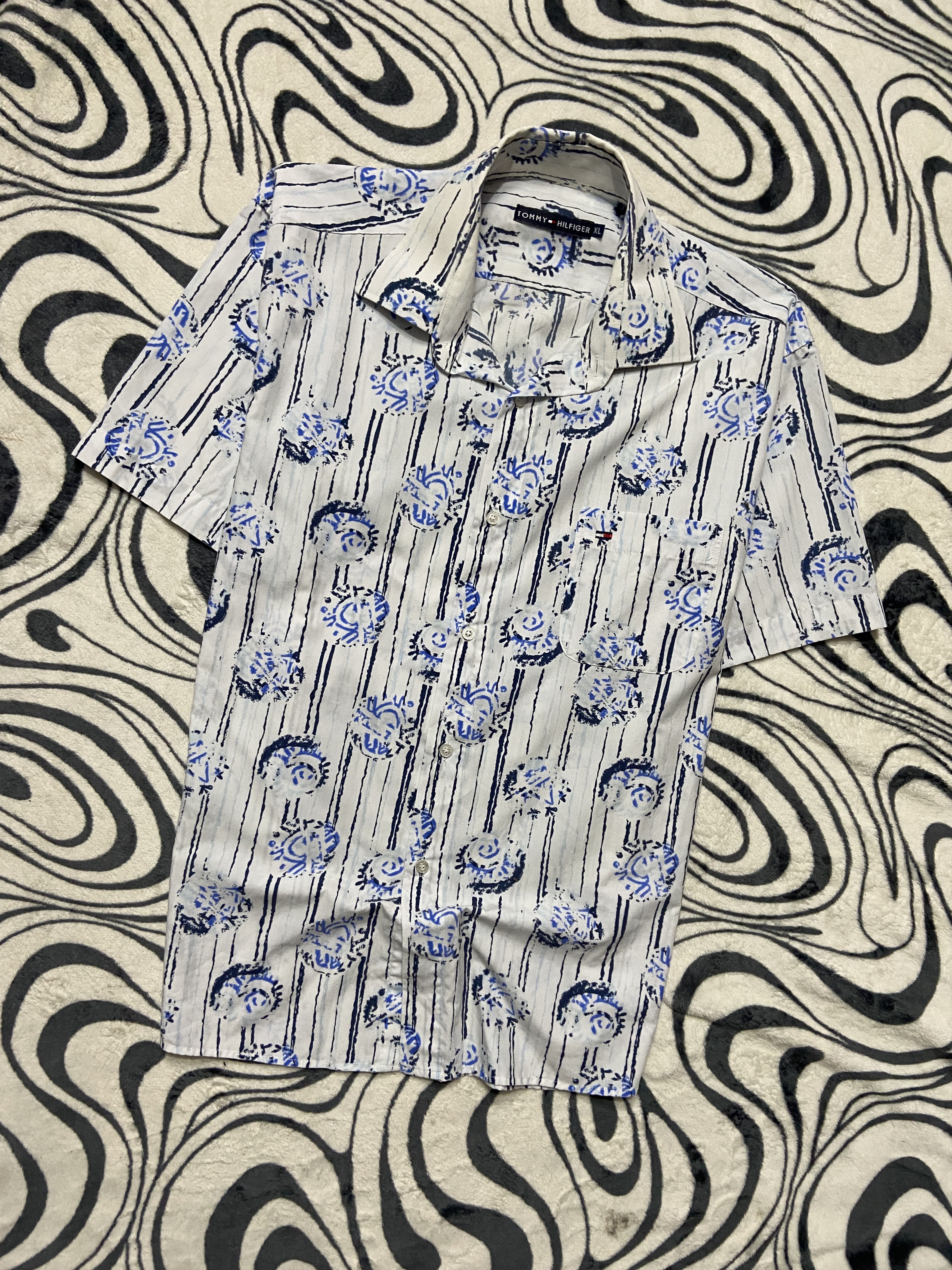 Tommy Hilfiger × Vintage Tommy Hilfiger Hawaiian Shirt Aloha Size US XL / EU 56 / 4 - 1 Thumbnail