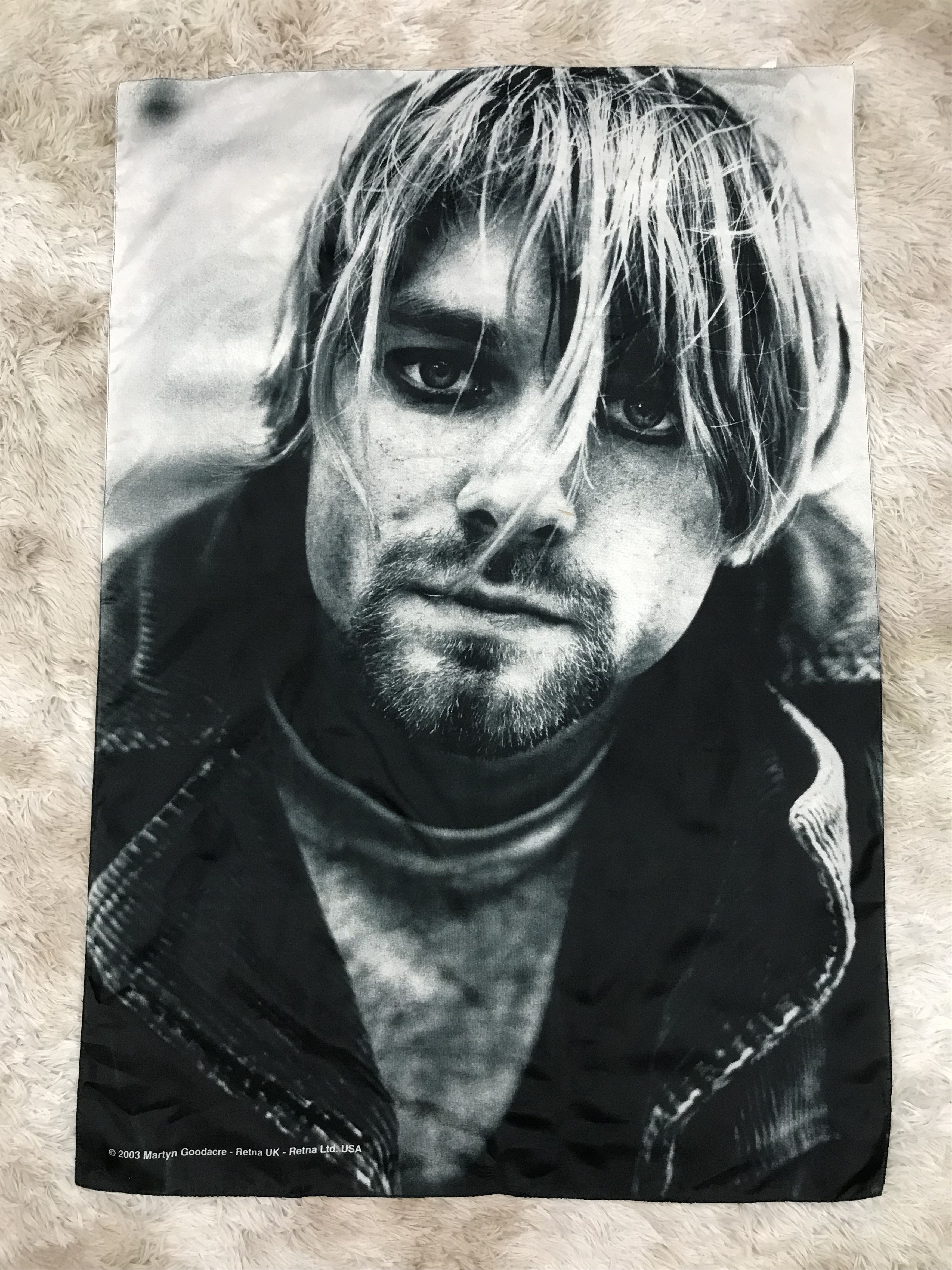 Martyn Goodacre Kurt Cobain Polyester Poster Made in Italy
