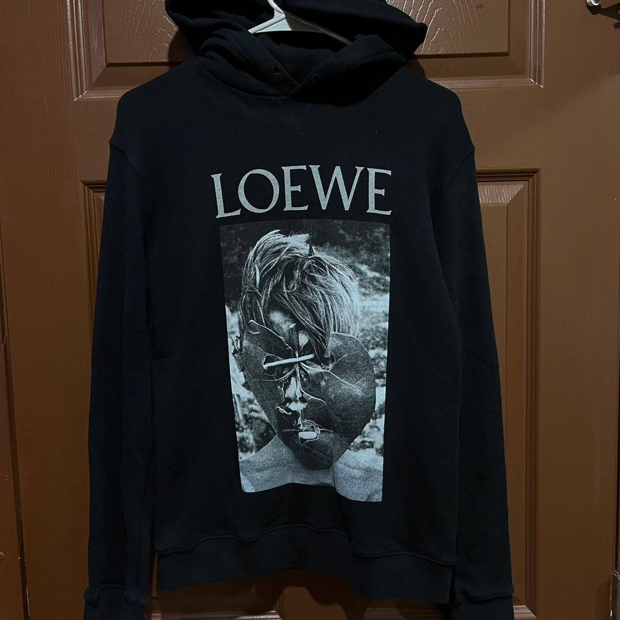 Loewe Loewe Mask Printing Black Hoodie | Grailed
