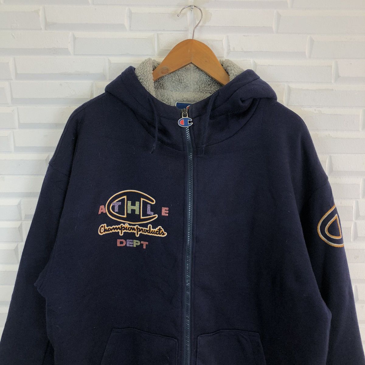 Champion VINTAGE HOODIE CHAMPION USA BIG LOGO STREETFASHION DESIGN Size US L / EU 52-54 / 3 - 4 Thumbnail