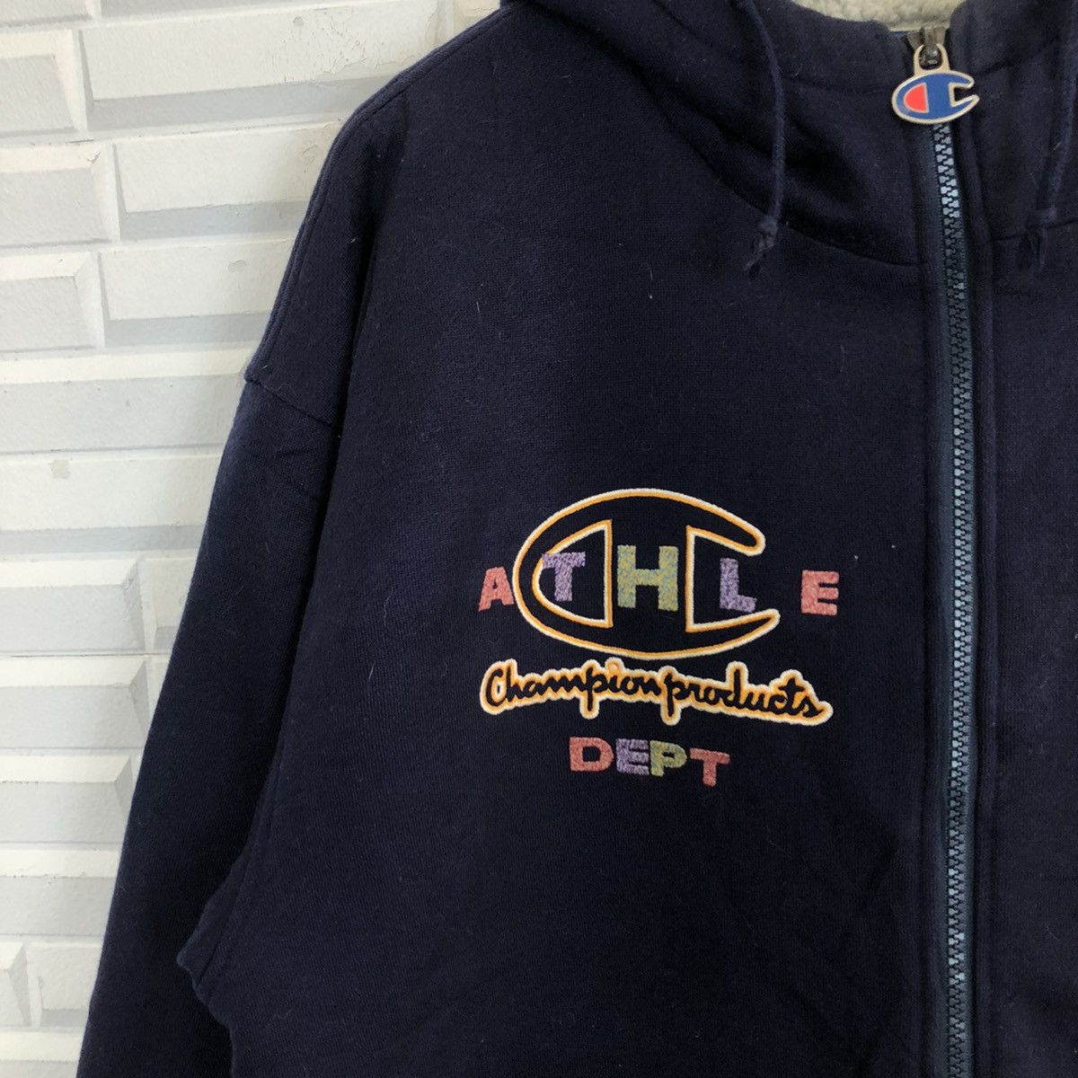 Champion VINTAGE HOODIE CHAMPION USA BIG LOGO STREETFASHION DESIGN Size US L / EU 52-54 / 3 - 6 Thumbnail