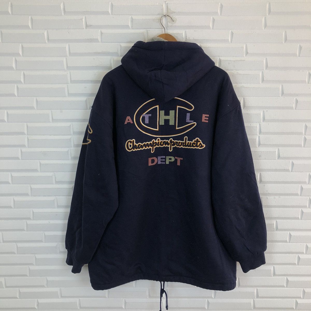 Champion VINTAGE HOODIE CHAMPION USA BIG LOGO STREETFASHION DESIGN Size US L / EU 52-54 / 3 - 2 Thumbnail
