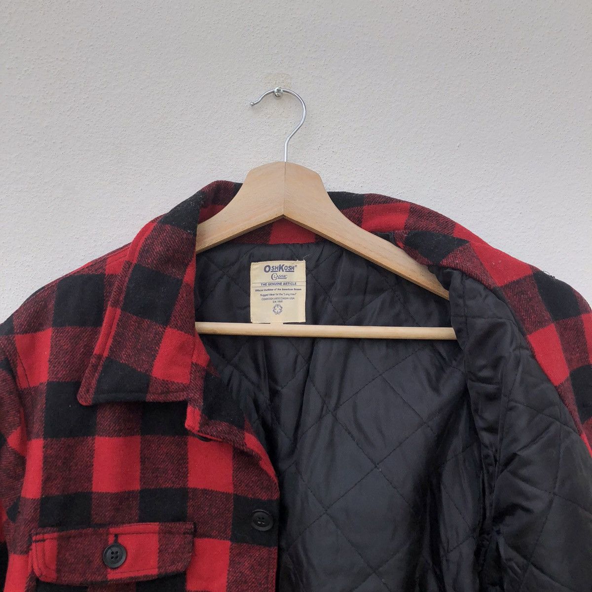 Flannel RARE VINTAGE OSHKOSH FLANNEL BUTTON JACKET TARTAN DESIGN Size US L / EU 52-54 / 3 - 10 Thumbnail