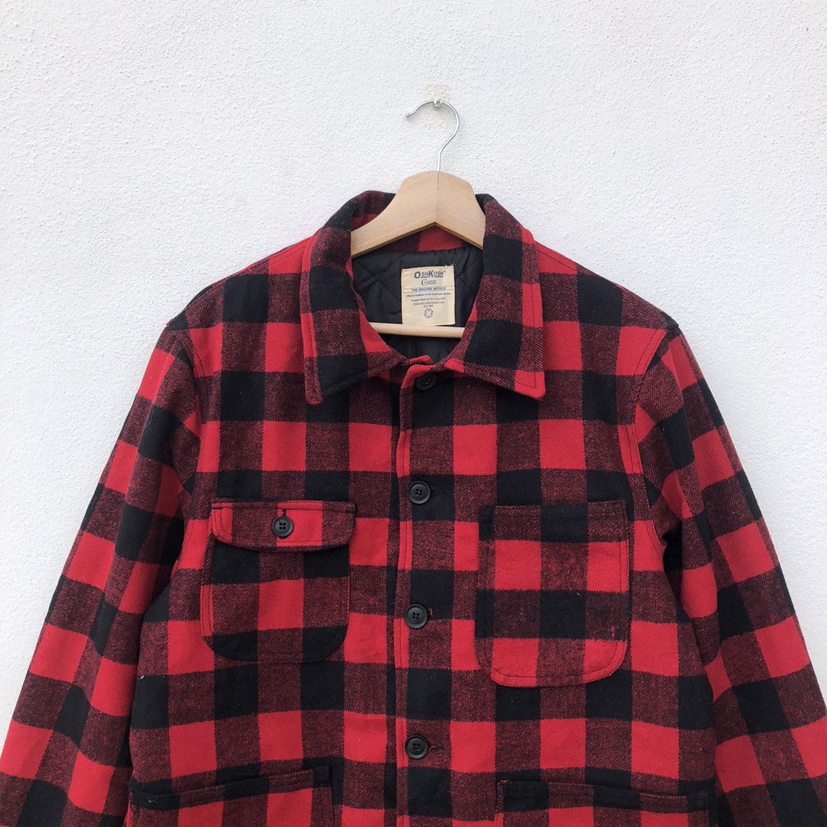 Flannel RARE VINTAGE OSHKOSH FLANNEL BUTTON JACKET TARTAN DESIGN Size US L / EU 52-54 / 3 - 3 Thumbnail
