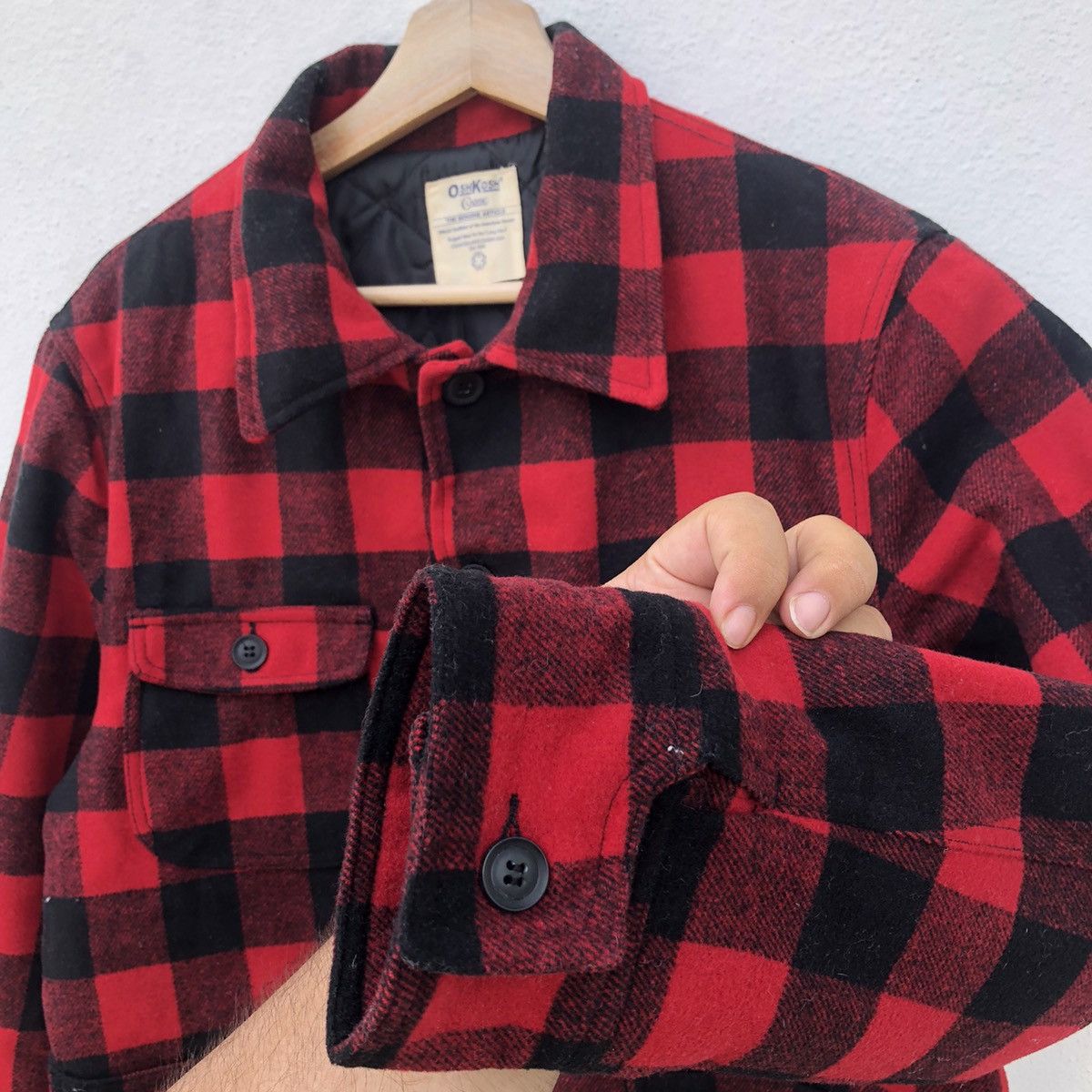 Flannel RARE VINTAGE OSHKOSH FLANNEL BUTTON JACKET TARTAN DESIGN Size US L / EU 52-54 / 3 - 6 Thumbnail