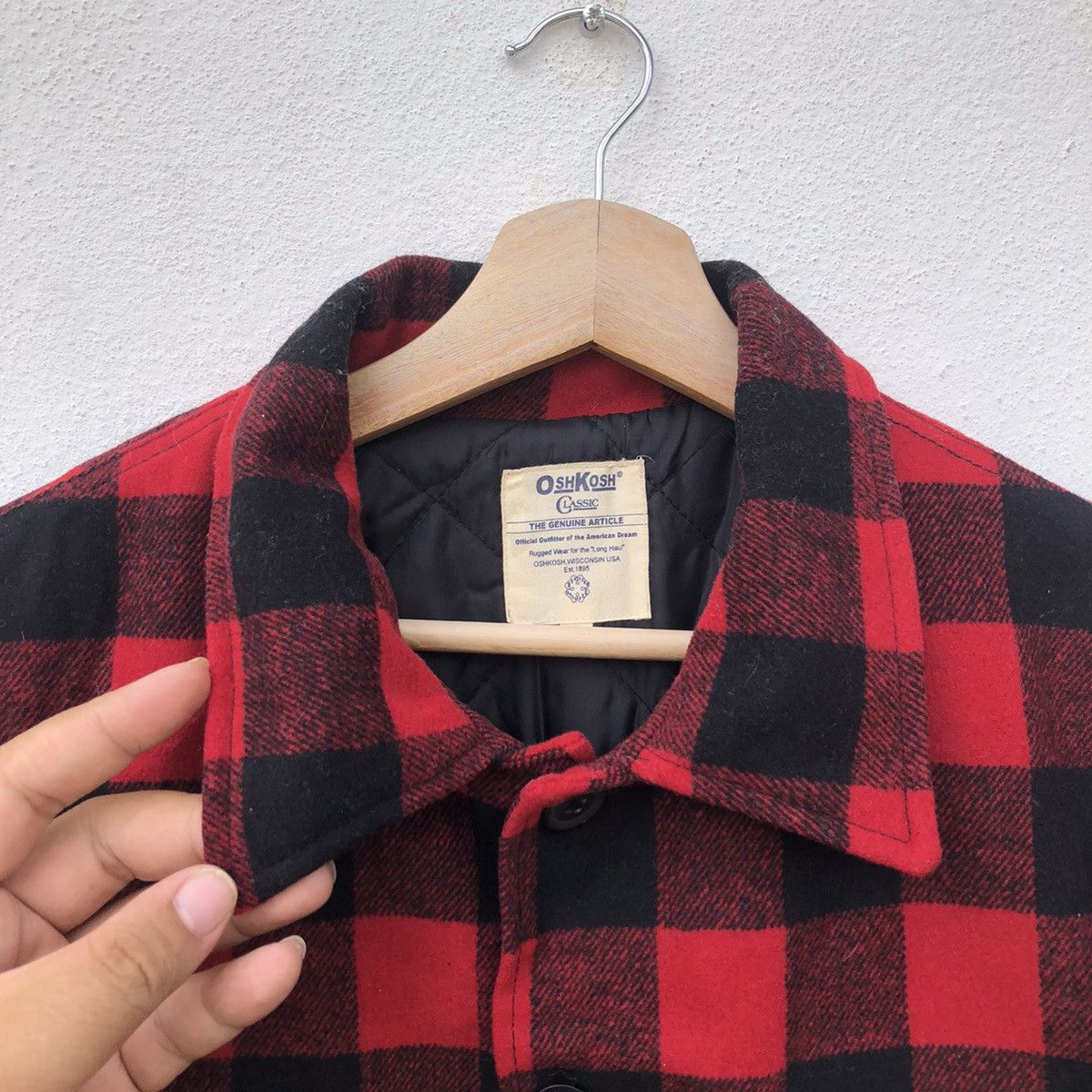 Flannel RARE VINTAGE OSHKOSH FLANNEL BUTTON JACKET TARTAN DESIGN Size US L / EU 52-54 / 3 - 5 Thumbnail