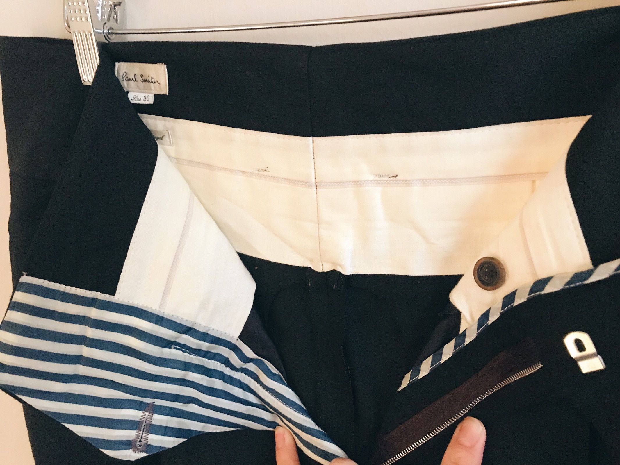 Paul Smith DROP CROTCH CUFF TROUSERS Size US 30 / EU 46 - 9 Thumbnail