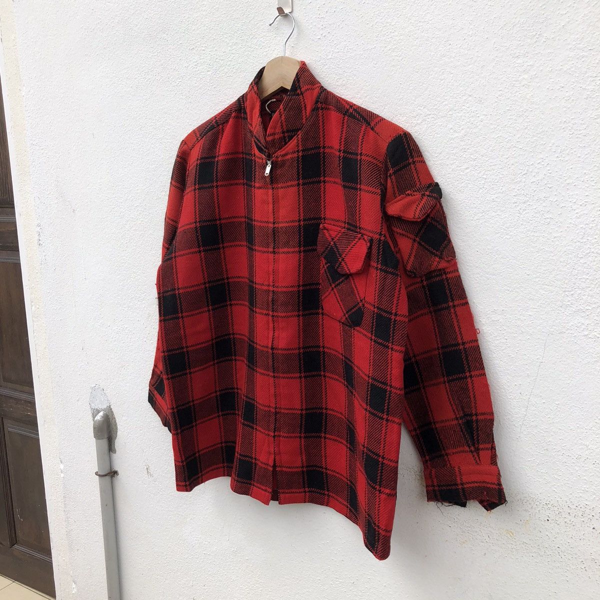 Japanese Brand VINTAGE ZIPPER JACKET TARTAN DESIGN PUNK ROCK STYLE Size US M / EU 48-50 / 2 - 2 Thumbnail