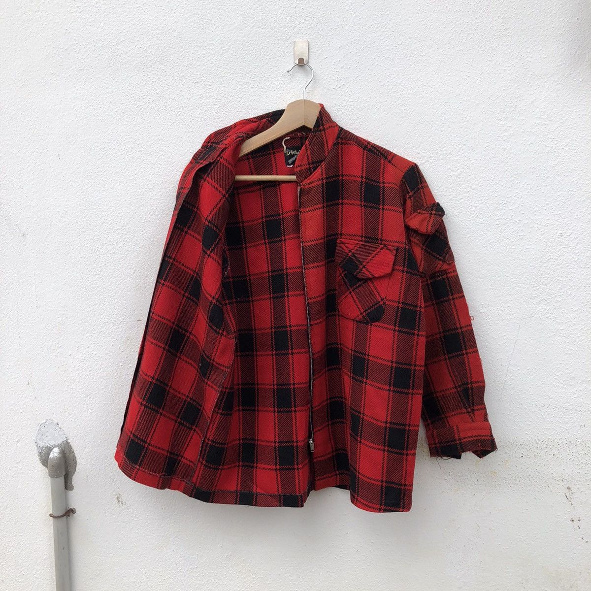 Japanese Brand VINTAGE ZIPPER JACKET TARTAN DESIGN PUNK ROCK STYLE Size US M / EU 48-50 / 2 - 10 Thumbnail