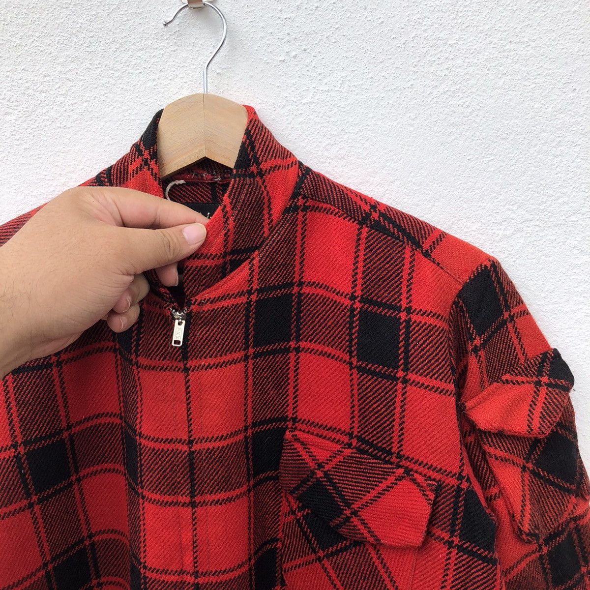 Japanese Brand VINTAGE ZIPPER JACKET TARTAN DESIGN PUNK ROCK STYLE Size US M / EU 48-50 / 2 - 7 Thumbnail