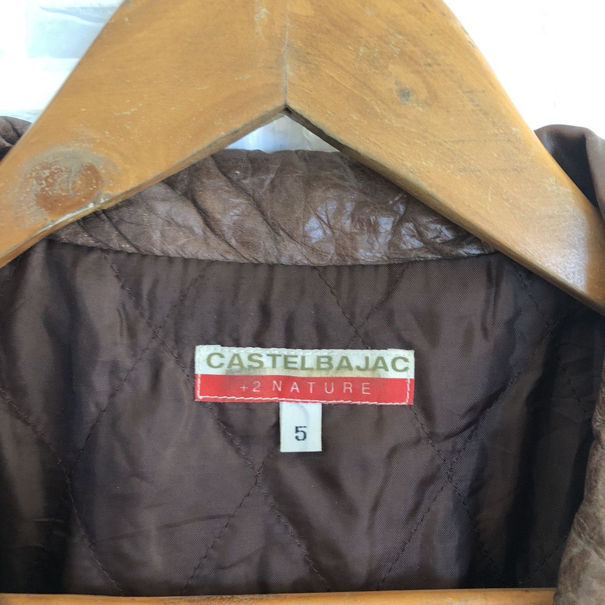 Japanese Brand VINTAGE CASTELBAJAC +2 NATURE BIG LOGO SOFT LEATHER Size US L / EU 52-54 / 3 - 18 Thumbnail