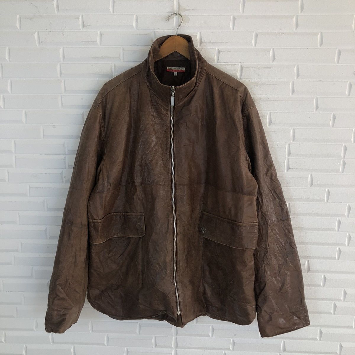 Japanese Brand VINTAGE CASTELBAJAC +2 NATURE BIG LOGO SOFT LEATHER Size US L / EU 52-54 / 3 - 11 Thumbnail