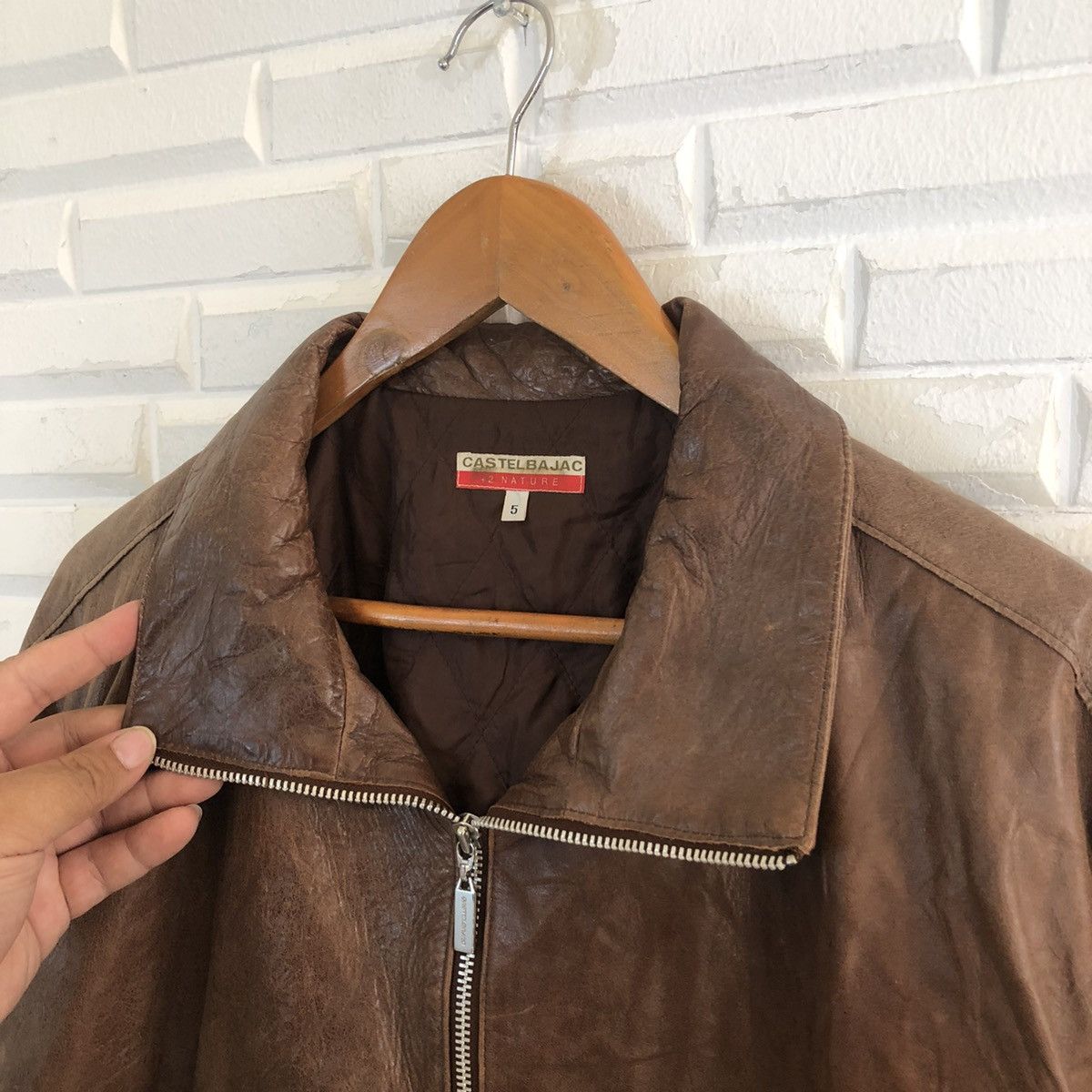 Japanese Brand VINTAGE CASTELBAJAC +2 NATURE BIG LOGO SOFT LEATHER Size US L / EU 52-54 / 3 - 6 Thumbnail