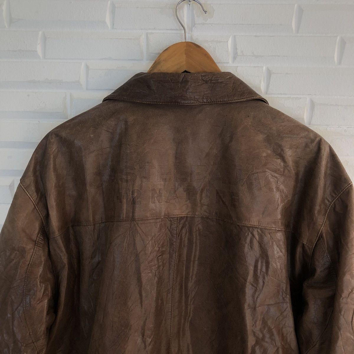 Japanese Brand VINTAGE CASTELBAJAC +2 NATURE BIG LOGO SOFT LEATHER Size US L / EU 52-54 / 3 - 10 Thumbnail