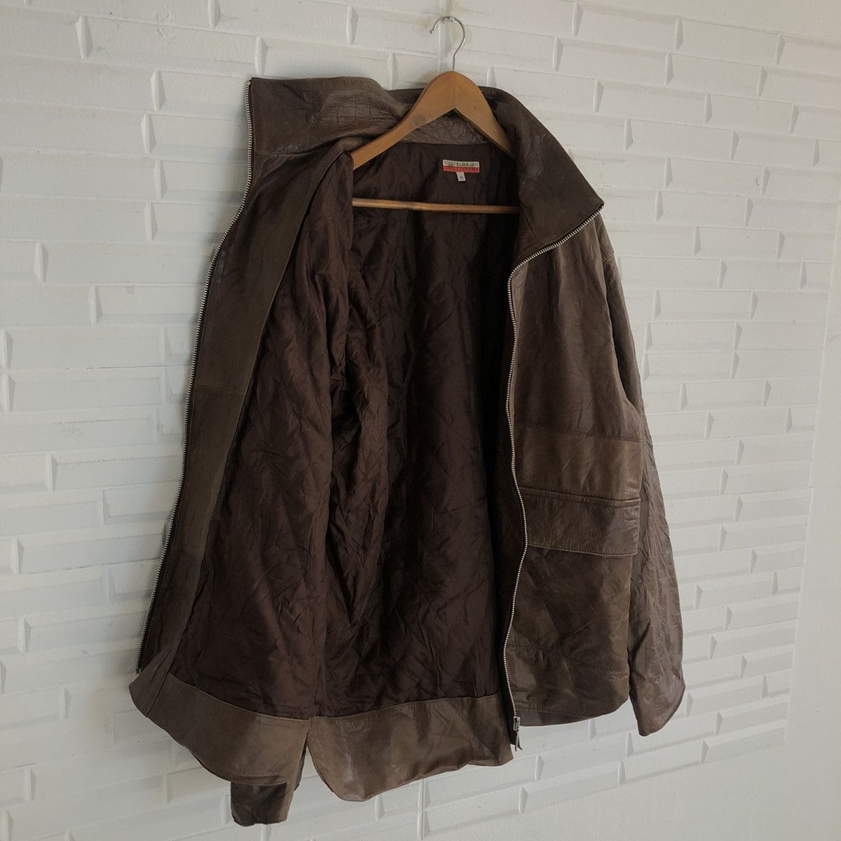 Japanese Brand VINTAGE CASTELBAJAC +2 NATURE BIG LOGO SOFT LEATHER Size US L / EU 52-54 / 3 - 15 Thumbnail