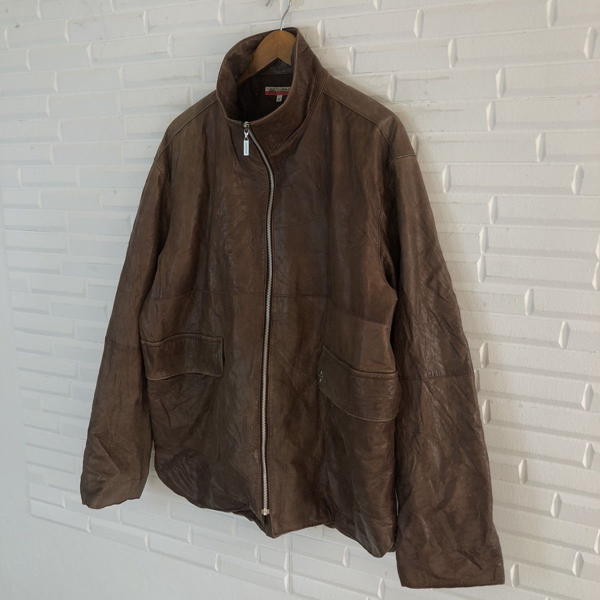 Japanese Brand VINTAGE CASTELBAJAC +2 NATURE BIG LOGO SOFT LEATHER Size US L / EU 52-54 / 3 - 12 Thumbnail