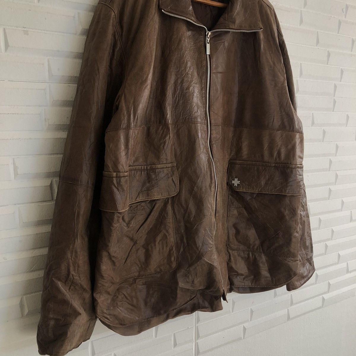 Japanese Brand VINTAGE CASTELBAJAC +2 NATURE BIG LOGO SOFT LEATHER Size US L / EU 52-54 / 3 - 5 Thumbnail