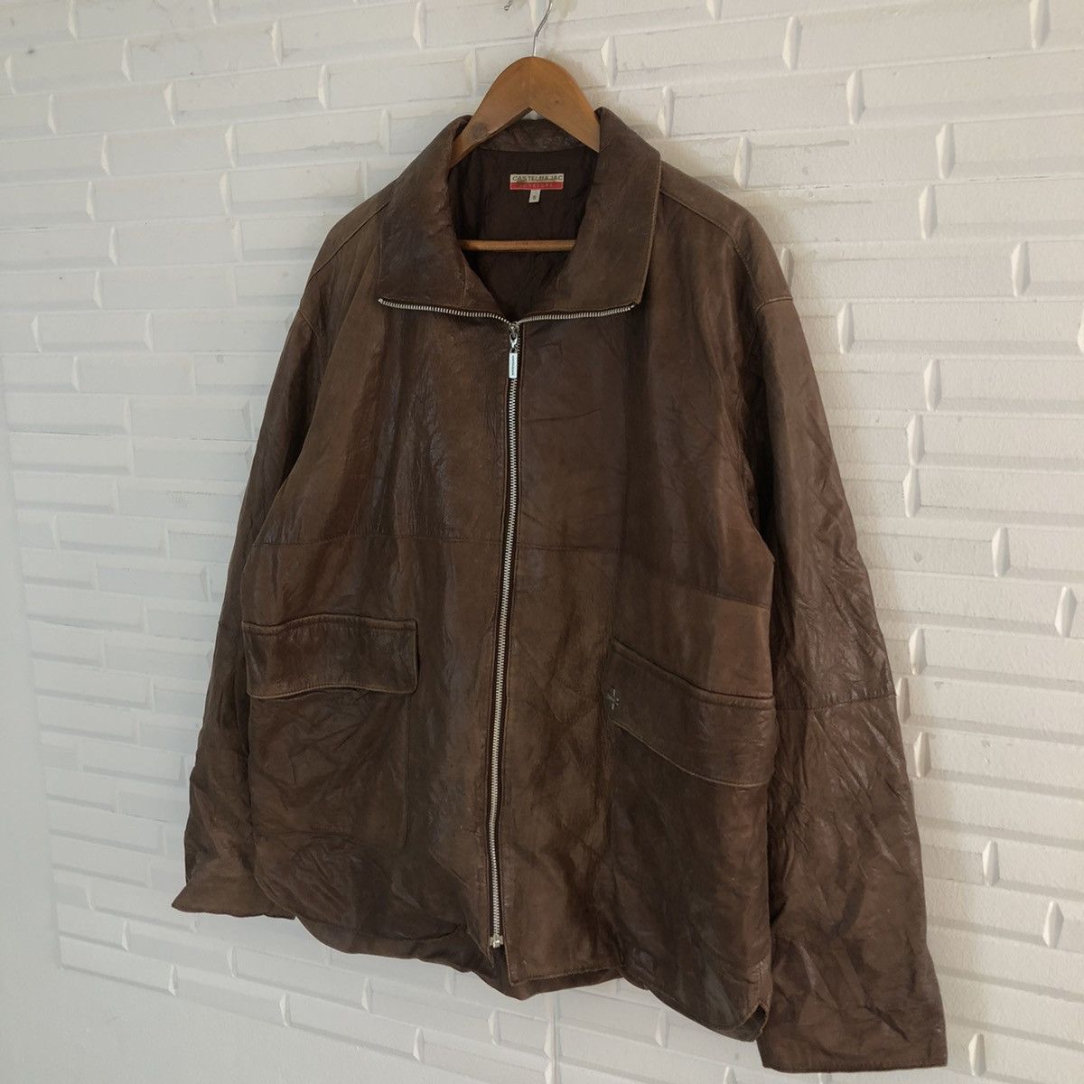 Japanese Brand VINTAGE CASTELBAJAC +2 NATURE BIG LOGO SOFT LEATHER Size US L / EU 52-54 / 3 - 3 Thumbnail