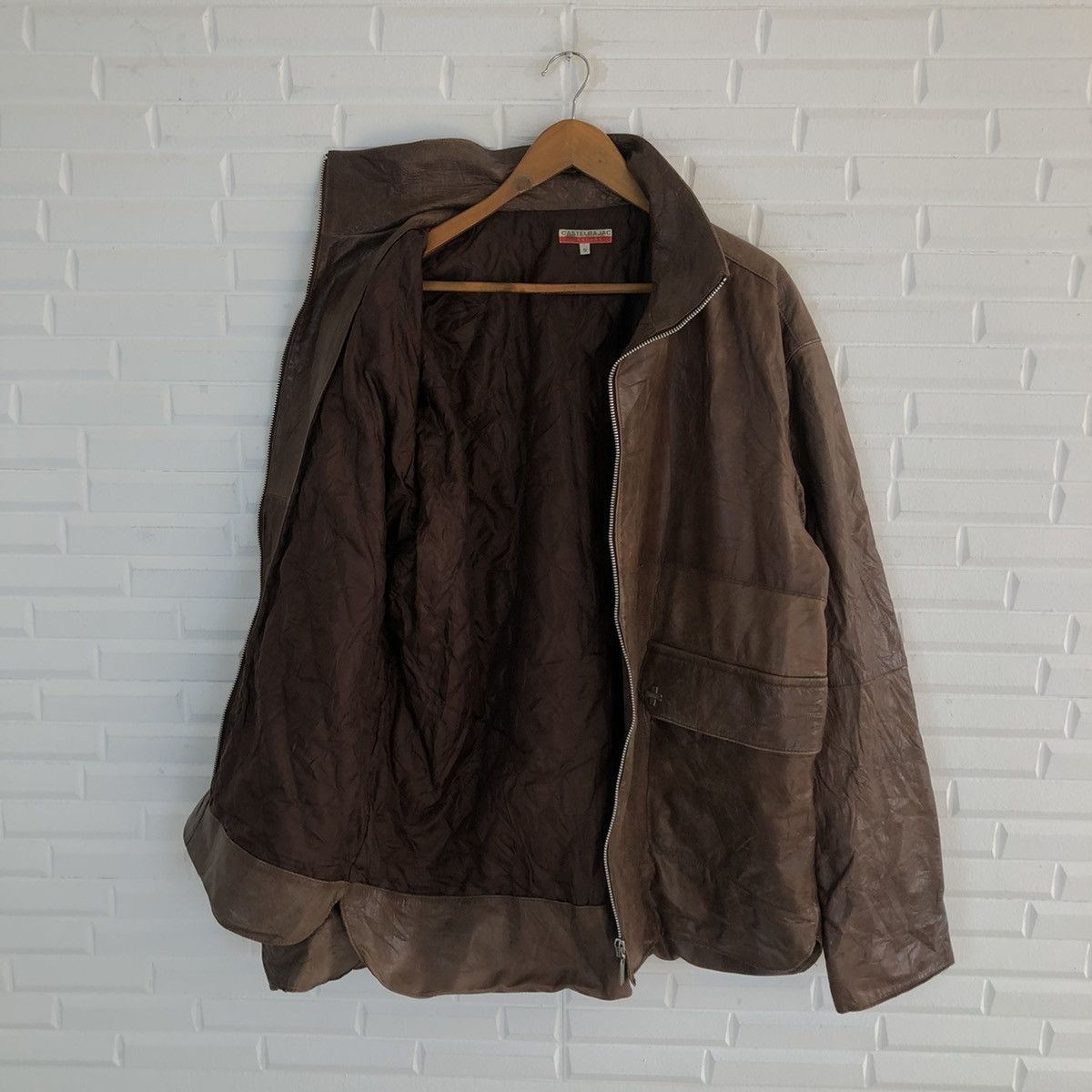 Japanese Brand VINTAGE CASTELBAJAC +2 NATURE BIG LOGO SOFT LEATHER Size US L / EU 52-54 / 3 - 14 Thumbnail