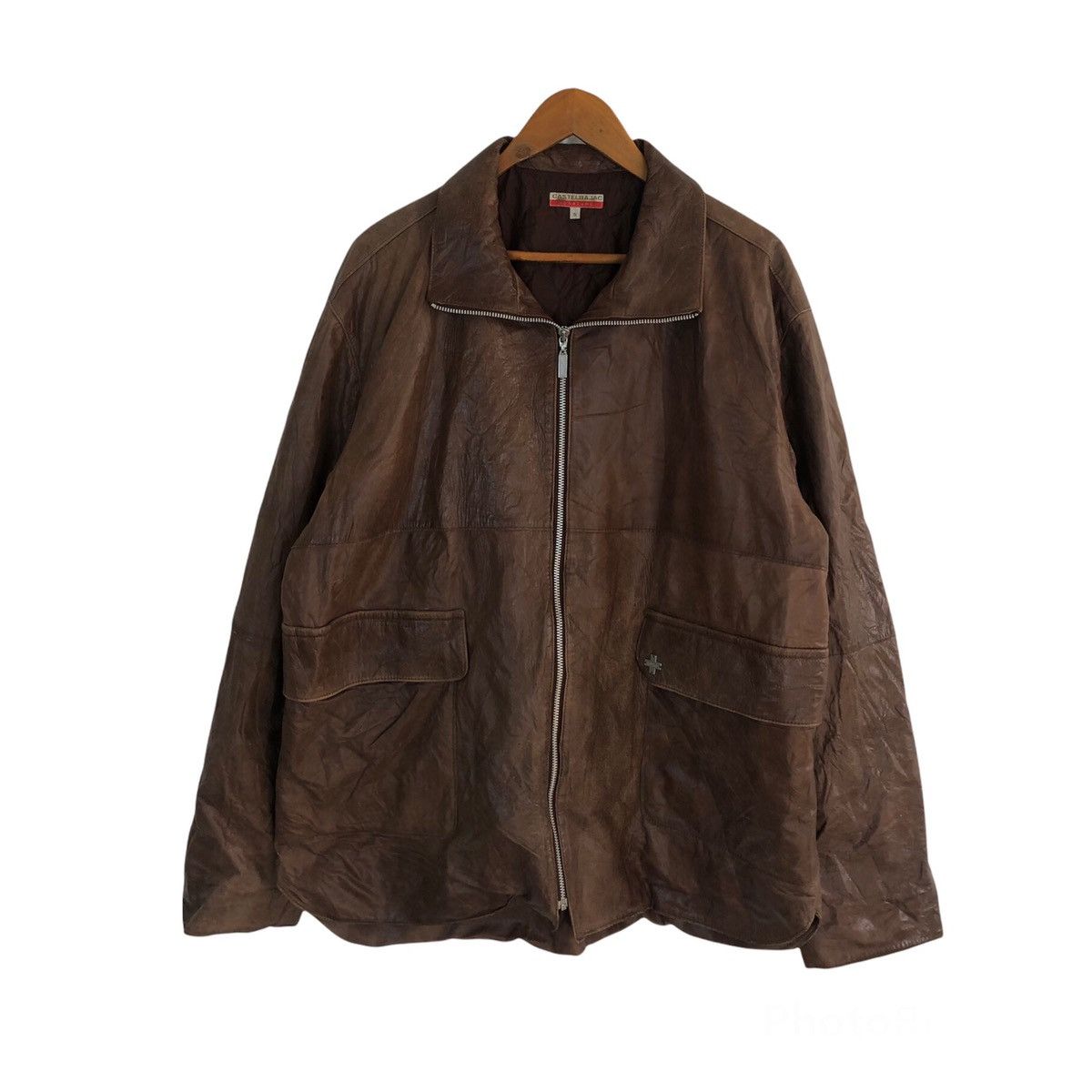 Japanese Brand VINTAGE CASTELBAJAC +2 NATURE BIG LOGO SOFT LEATHER Size US L / EU 52-54 / 3 - 1 Thumbnail
