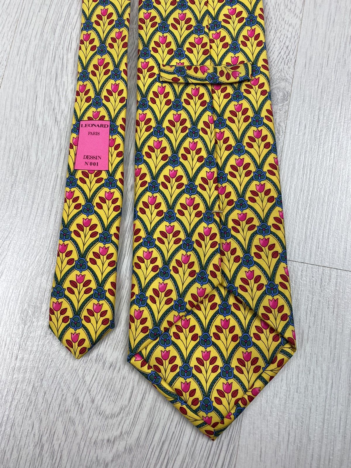 Leonard Paris Leonard Paris Flovers Silk Tie like Gucci Gianni Versace Size ONE SIZE - 3 Thumbnail