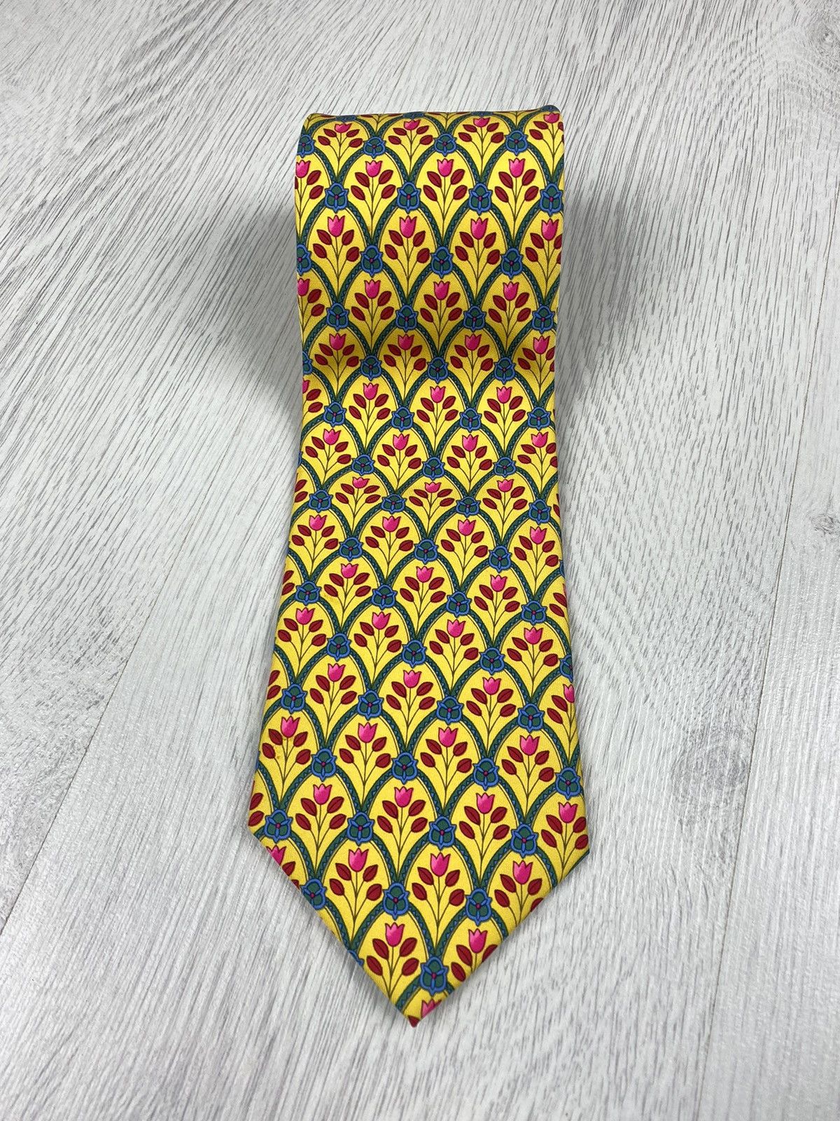 Leonard Paris Leonard Paris Flovers Silk Tie like Gucci Gianni Versace Size ONE SIZE - 1 Thumbnail