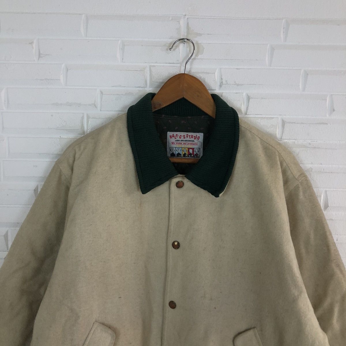 Japanese Brand VINTAGE HALF G STUDIO VARSITY JACKET RARE STYLE LINING Size US M / EU 48-50 / 2 - 3 Thumbnail