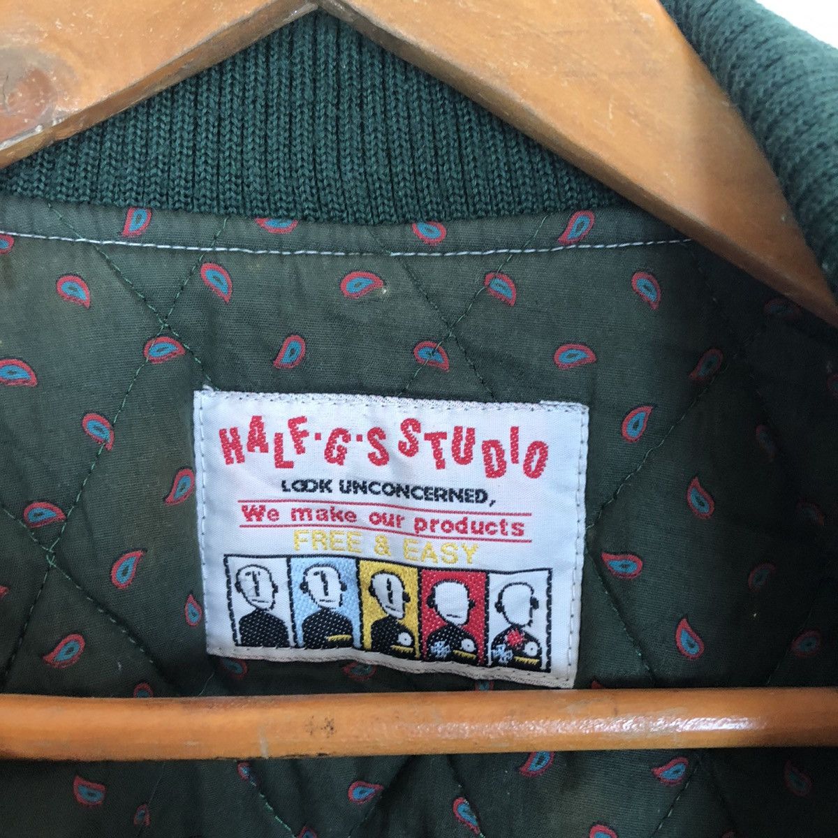 Japanese Brand VINTAGE HALF G STUDIO VARSITY JACKET RARE STYLE LINING Size US M / EU 48-50 / 2 - 11 Thumbnail