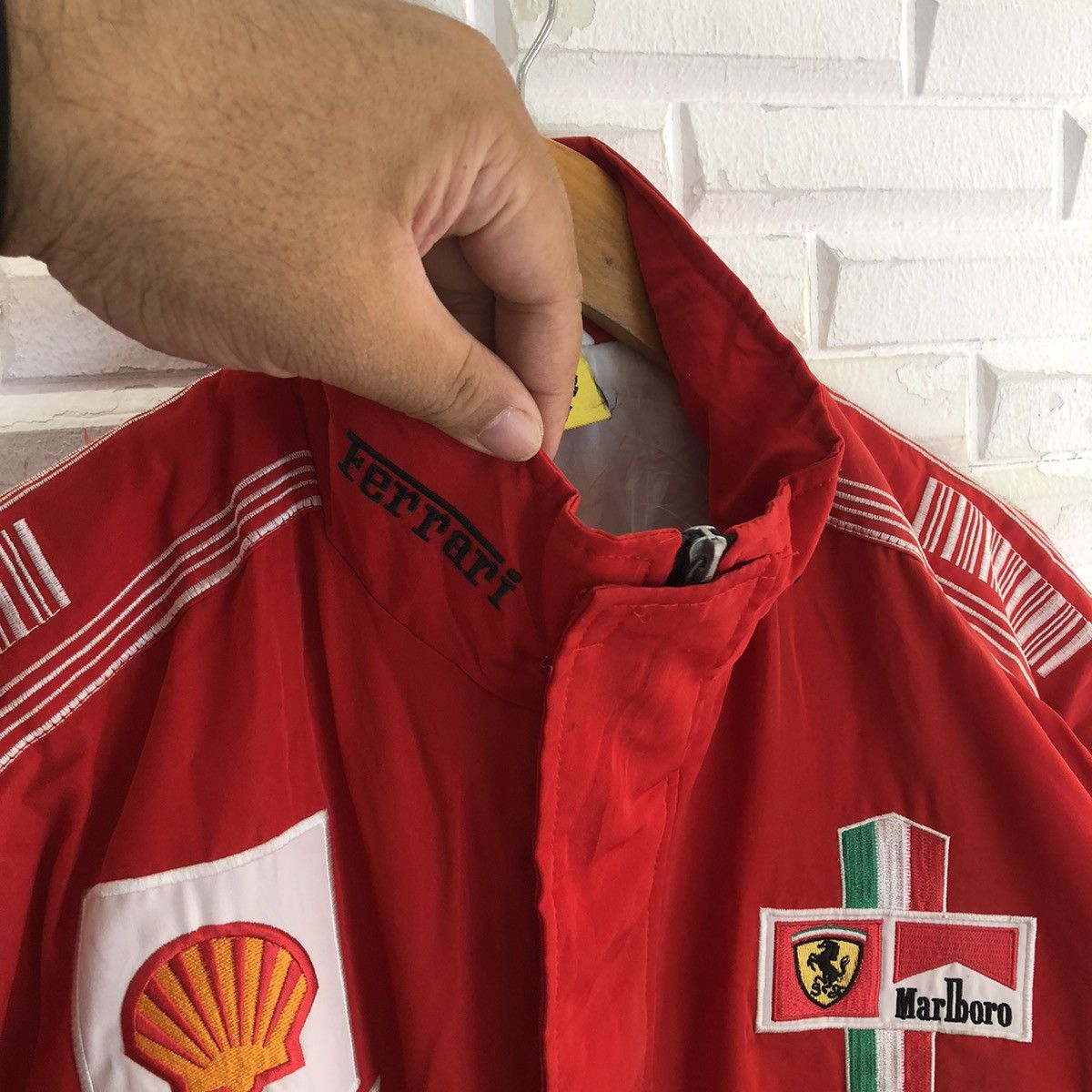 Japanese Brand VINTAGE RARE FERRARI BRIDGESTONE ZIPPER JACKET FULL PATCH Size US XL / EU 56 / 4 - 6 Thumbnail