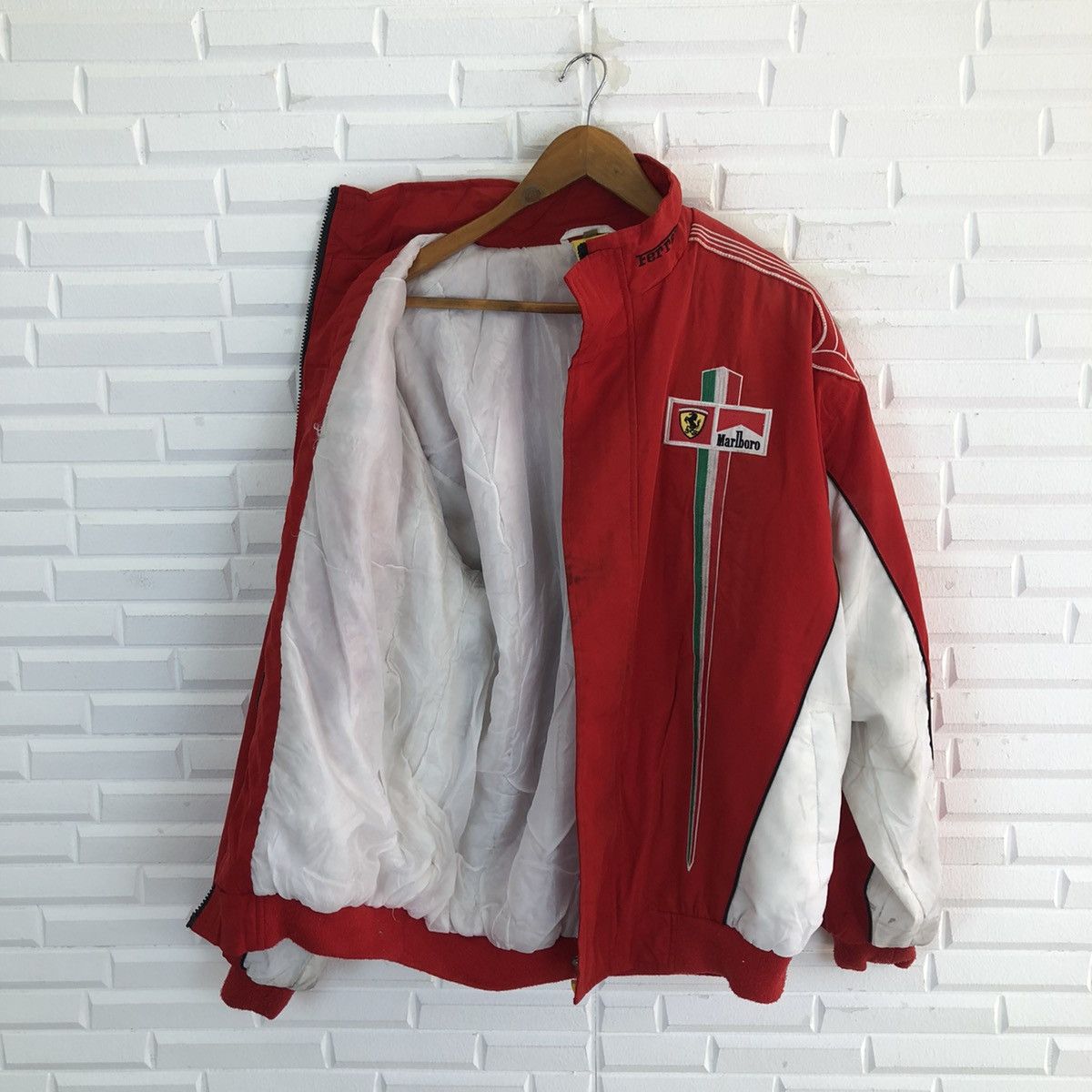 Japanese Brand VINTAGE RARE FERRARI BRIDGESTONE ZIPPER JACKET FULL PATCH Size US XL / EU 56 / 4 - 15 Thumbnail