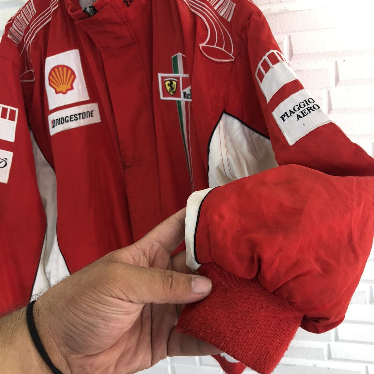Japanese Brand VINTAGE RARE FERRARI BRIDGESTONE ZIPPER JACKET FULL PATCH Size US XL / EU 56 / 4 - 9 Thumbnail