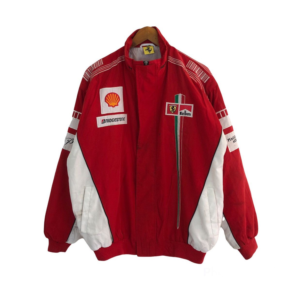 Japanese Brand VINTAGE RARE FERRARI BRIDGESTONE ZIPPER JACKET FULL PATCH Size US XL / EU 56 / 4 - 1 Thumbnail