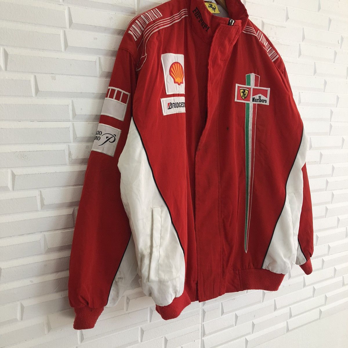 Japanese Brand VINTAGE RARE FERRARI BRIDGESTONE ZIPPER JACKET FULL PATCH Size US XL / EU 56 / 4 - 4 Thumbnail