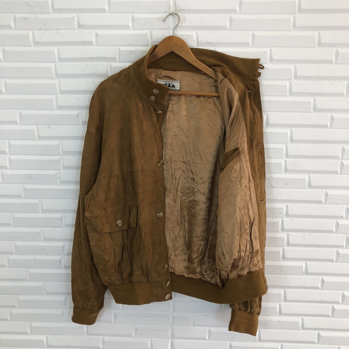 Japanese Brand VINTAGE RACING PIAA GOAT SKIN BOMBER JACKET Size US S / EU 44-46 / 1 - 12 Thumbnail