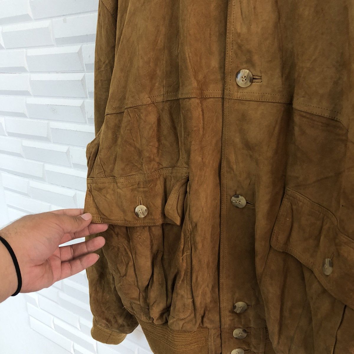 Japanese Brand VINTAGE RACING PIAA GOAT SKIN BOMBER JACKET Size US S / EU 44-46 / 1 - 8 Thumbnail