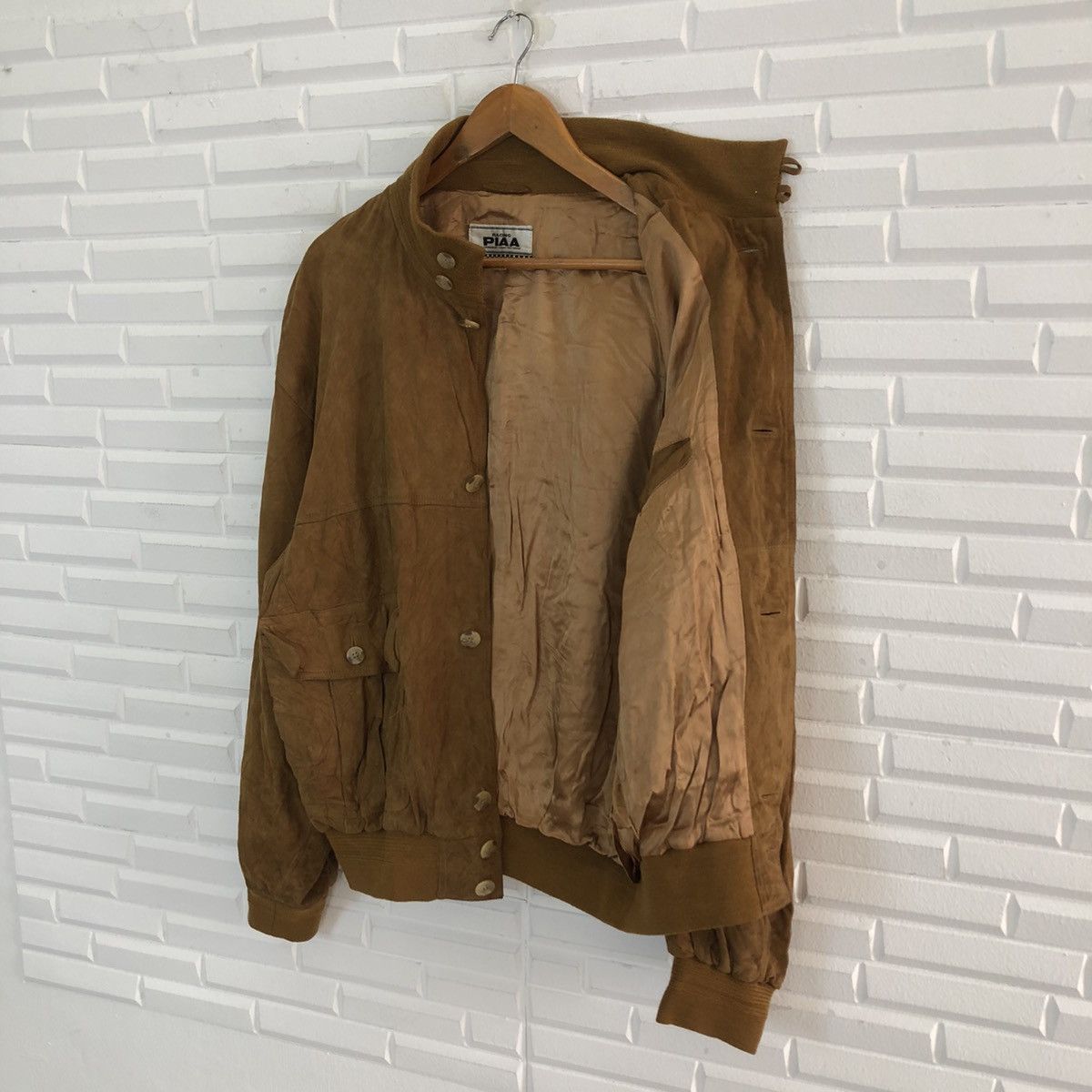 Japanese Brand VINTAGE RACING PIAA GOAT SKIN BOMBER JACKET Size US S / EU 44-46 / 1 - 13 Thumbnail