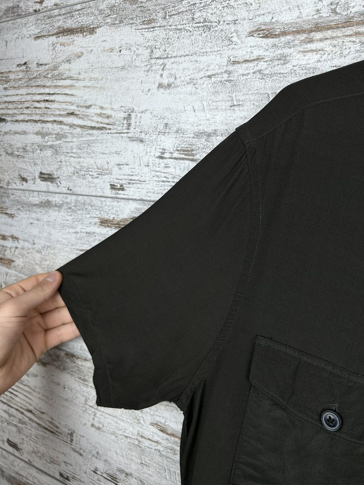 Allsaints × Japanese Brand Mens AllSaints Vestal SS Shirt olive luxury Size US S / EU 44-46 / 1 - 6 Thumbnail