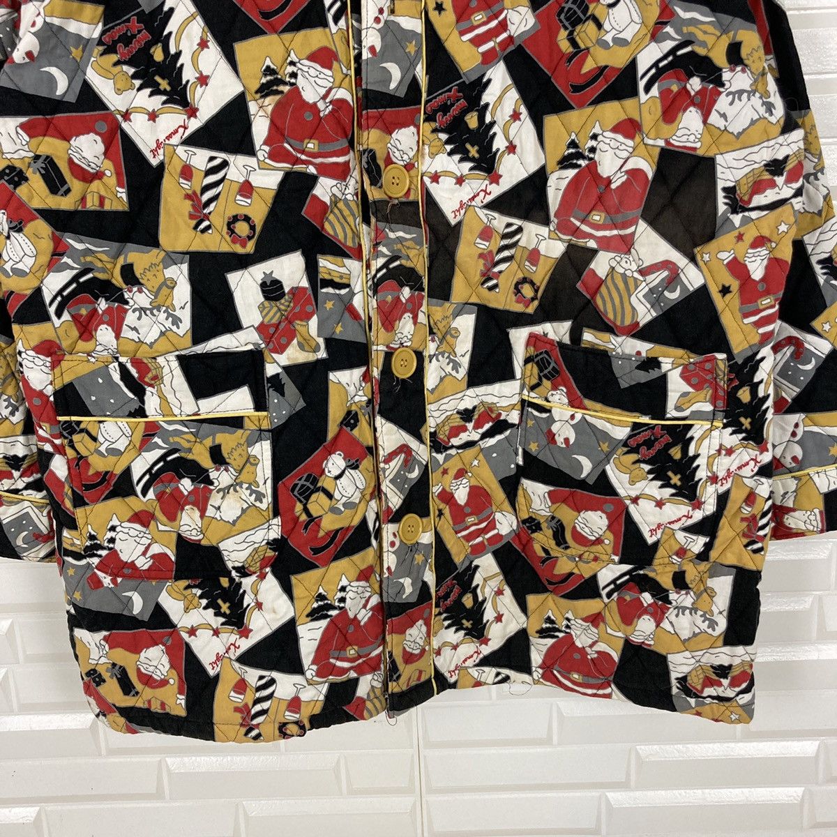 Japanese Brand 🔥LAST PRICE🔥 Santa Claus Fullprint Quilted Mens Wear Size US L / EU 52-54 / 3 - 6 Thumbnail