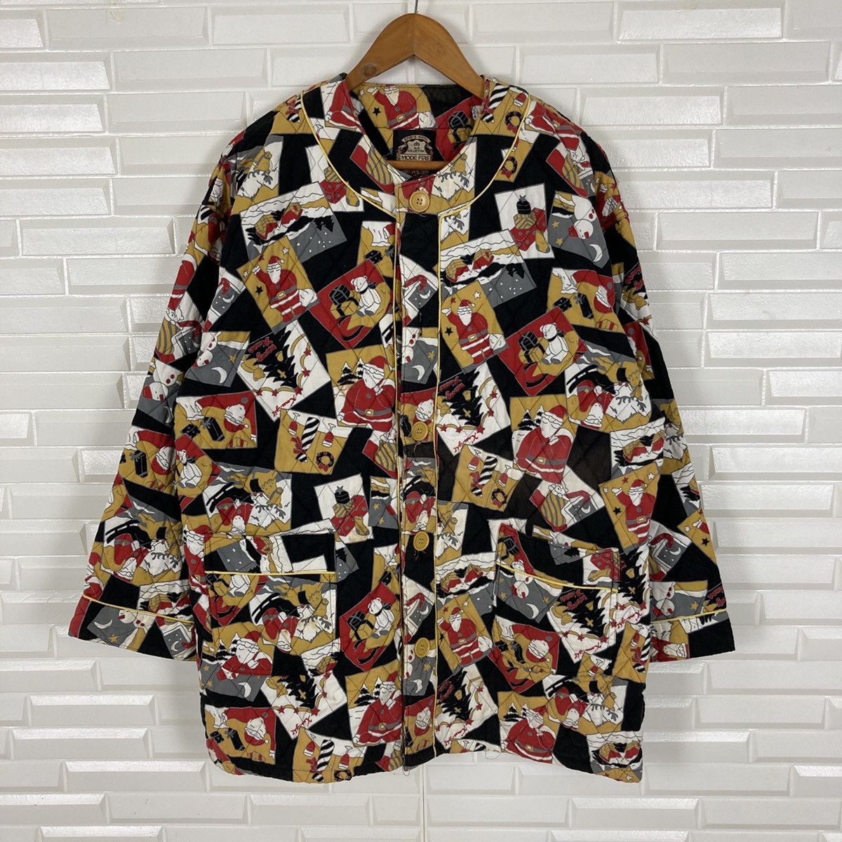 Japanese Brand 🔥LAST PRICE🔥 Santa Claus Fullprint Quilted Mens Wear Size US L / EU 52-54 / 3 - 2 Thumbnail