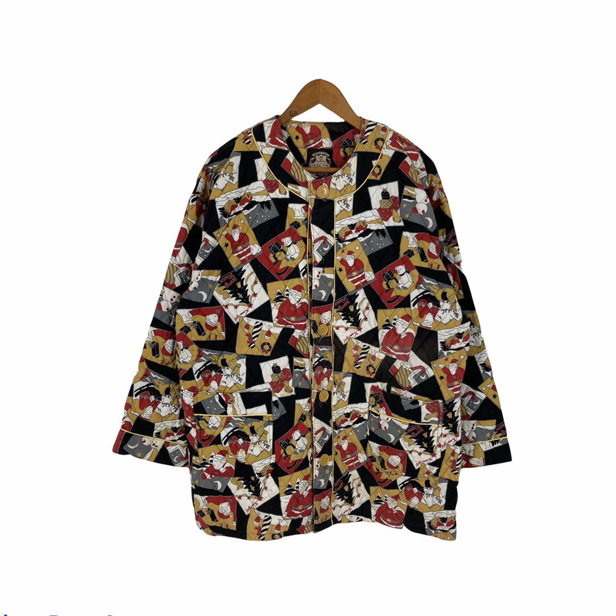 Japanese Brand 🔥LAST PRICE🔥 Santa Claus Fullprint Quilted Mens Wear Size US L / EU 52-54 / 3 - 1 Thumbnail