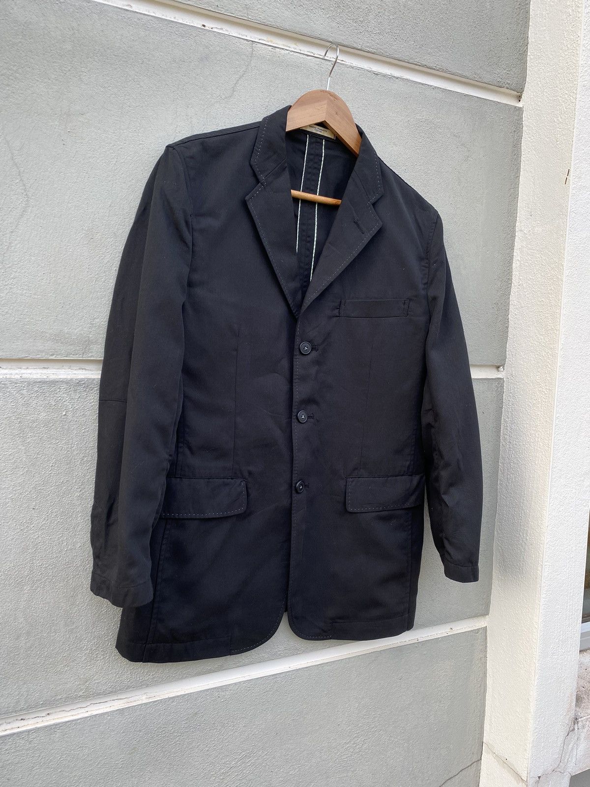 Kansai Yamamoto Vintage Kansai Yamamoto Homme Black Coat Size 40R - 3 Thumbnail