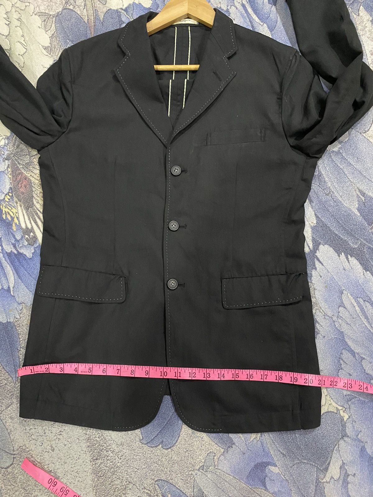 Kansai Yamamoto Vintage Kansai Yamamoto Homme Black Coat Size 40R - 13 Thumbnail