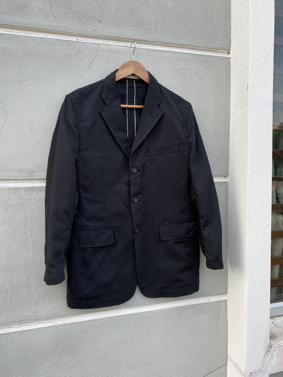 Kansai Yamamoto Vintage Kansai Yamamoto Homme Black Coat Size 40R - 2 Thumbnail