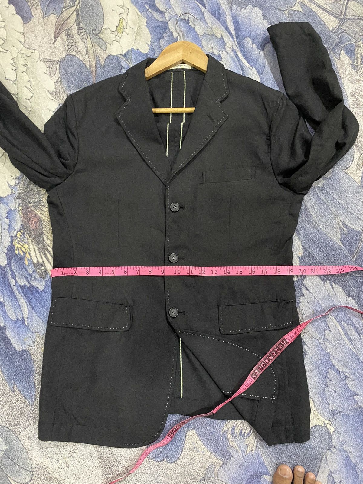 Kansai Yamamoto Vintage Kansai Yamamoto Homme Black Coat Size 40R - 12 Thumbnail