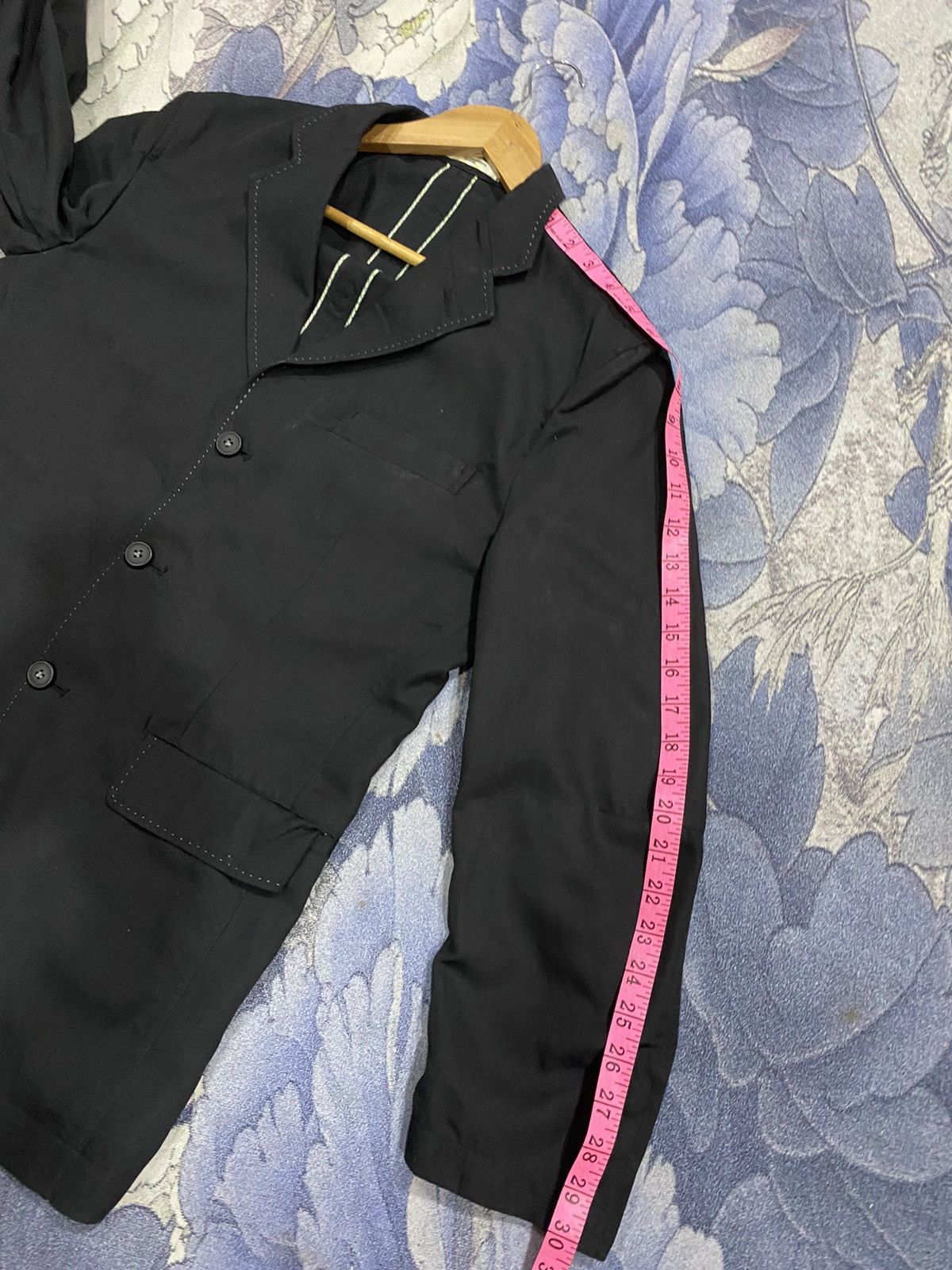 Kansai Yamamoto Vintage Kansai Yamamoto Homme Black Coat Size 40R - 14 Thumbnail