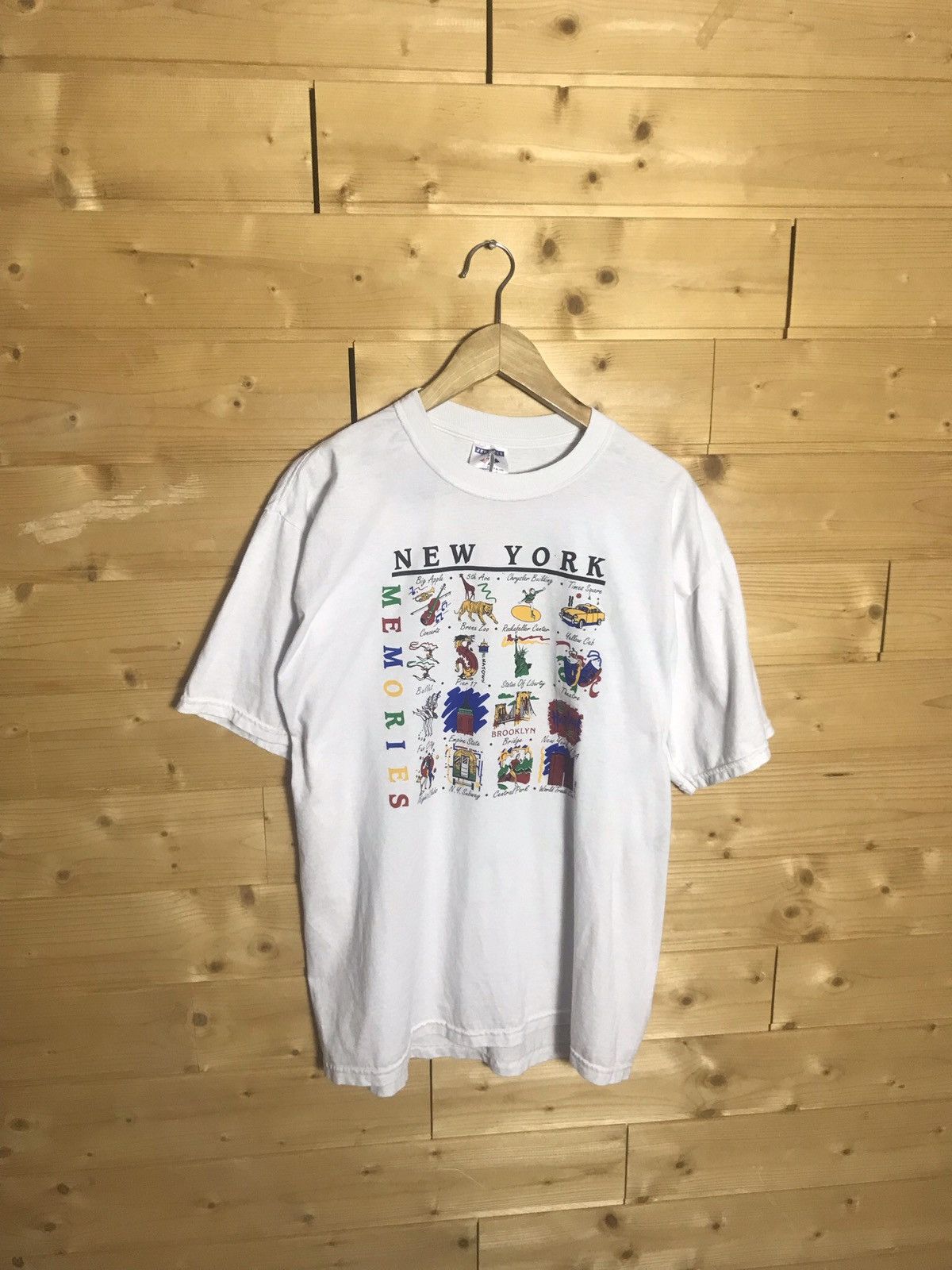 Vintage Vintage 90S New York memories t-shirt Size US L / EU 52-54 / 3 - 2 Thumbnail